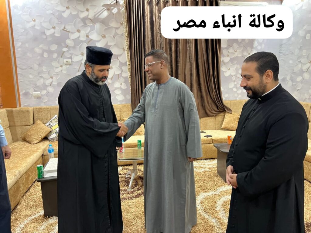 ا عبد الرحمن بشارى عضو مجلس النواب دائرة الاقصر يتلقى التهنئة بالعيد من من وكيل عام مطرانية الأقباط الكاثوليك بالأقصر. whatsapp image 2026 05 27 at 2.28.15 am